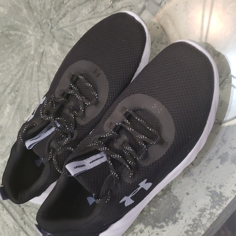 Under Armour Charged Womens Shoe Lace Up Sneakers Black Trainers Size 9.5 - Picture 8 of 11